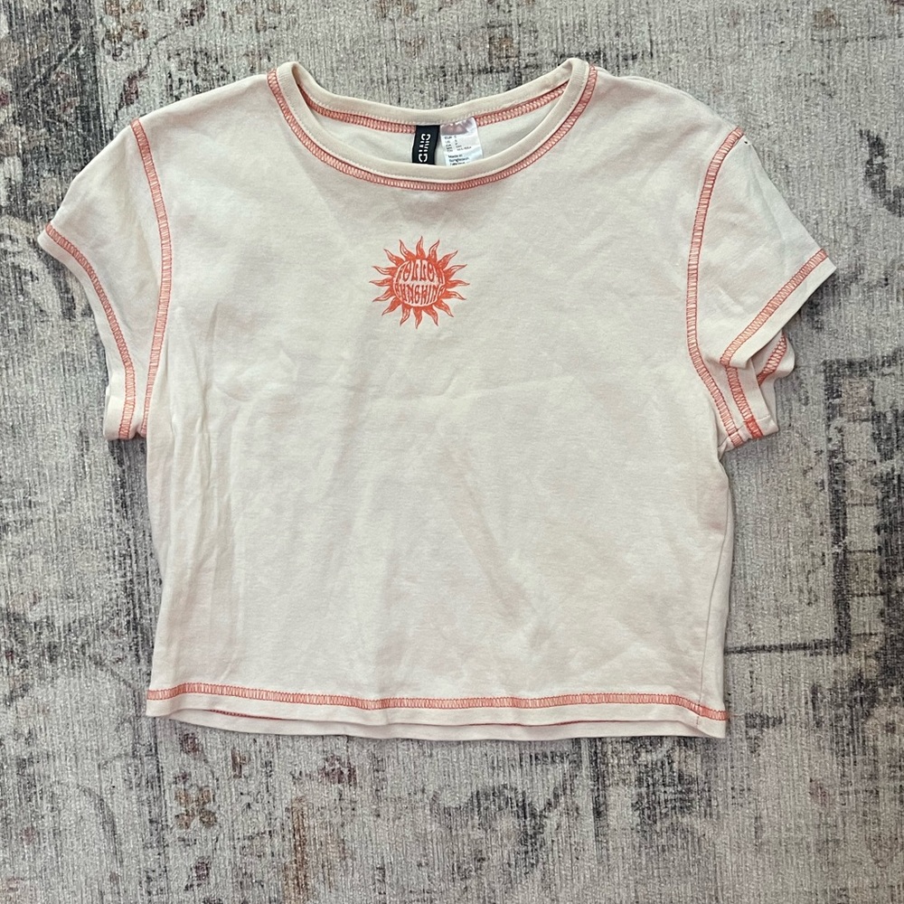 Divided H&M - Follow Sunshine orange crop top!